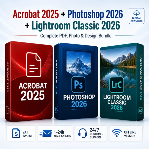 Acrobat 2025 + Photoshop 2026 + Lightroom Classic 2026 I Windows